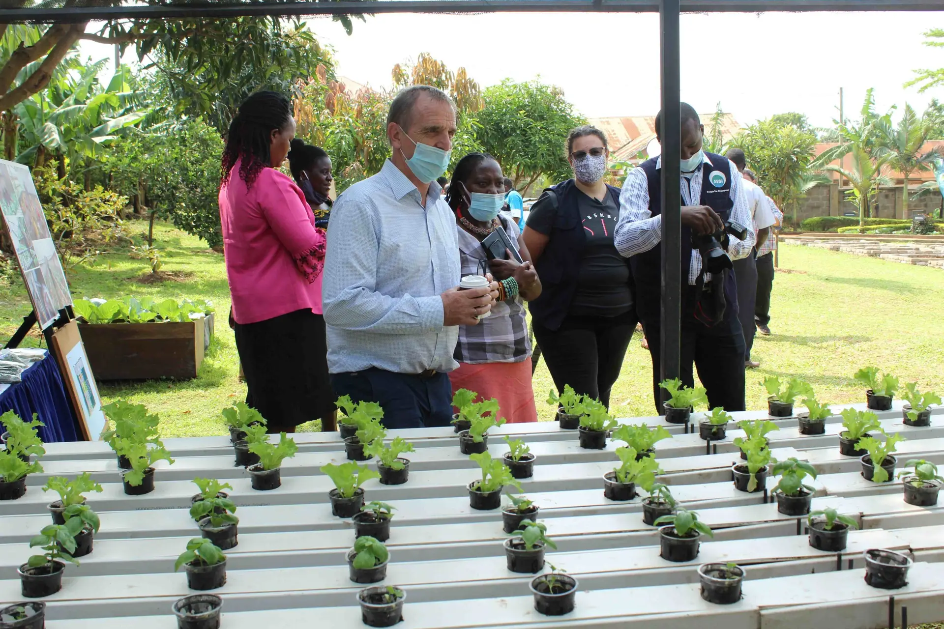 Visit by Dutch ambassador to COWA-VTC hyroponic plant system